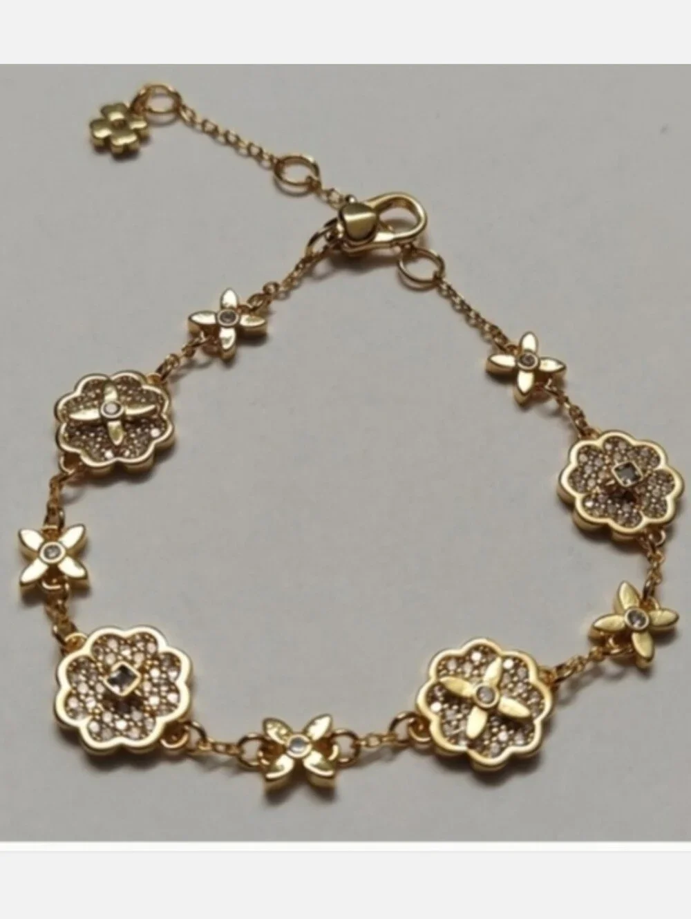 Kate Spade New York Heritage Bloom Line Bracelet In Gold Color - Picture 7 of 10